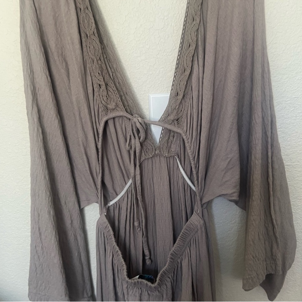 Free People Eliza Maxi Dress In Phantom LARGE - Picture 6 of 13